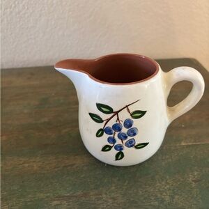 Vintage Stangl Milk Pitcher Blue Berry Small
